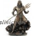Poseidon Standing Holding Trident On Wave Statue Figurine Sculpture - GIFT BOXED 6944197136217  263562585322